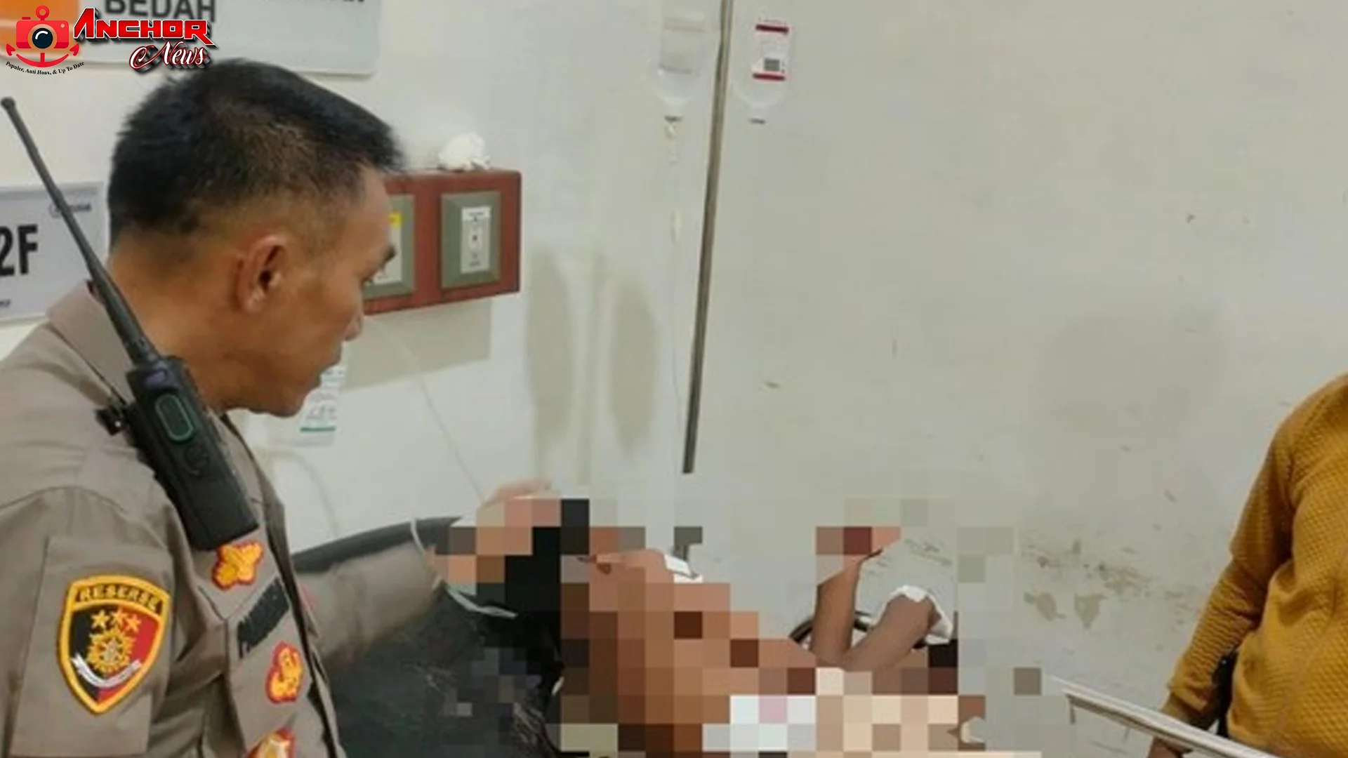 Korban Siswa SMP di Bandar Lampung Saat Mendapat Perawatan di Rumah Sakit Usai Ditusuk Teman Sekolah